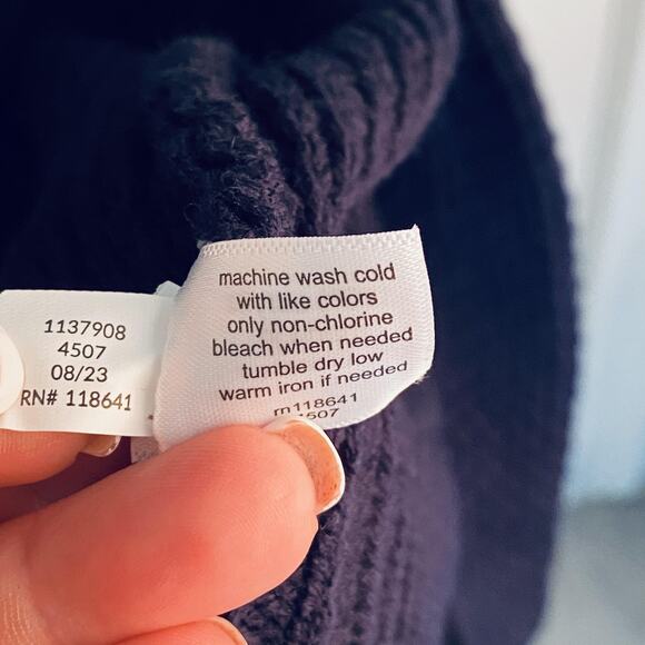 Lane Bryant Sweater Womens 14 16 Navy Fair Isle Cardigan Open Front Pockets NWT - Picture 7 of 8